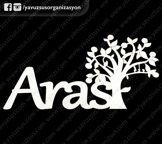 Ahşap İsme özel hayat ağacı