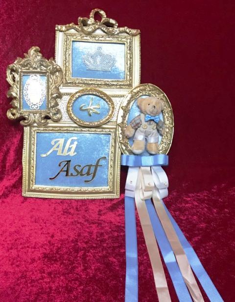 Altın&Gümüş 5 li ayıcıklı çerçeve kapı süsü
