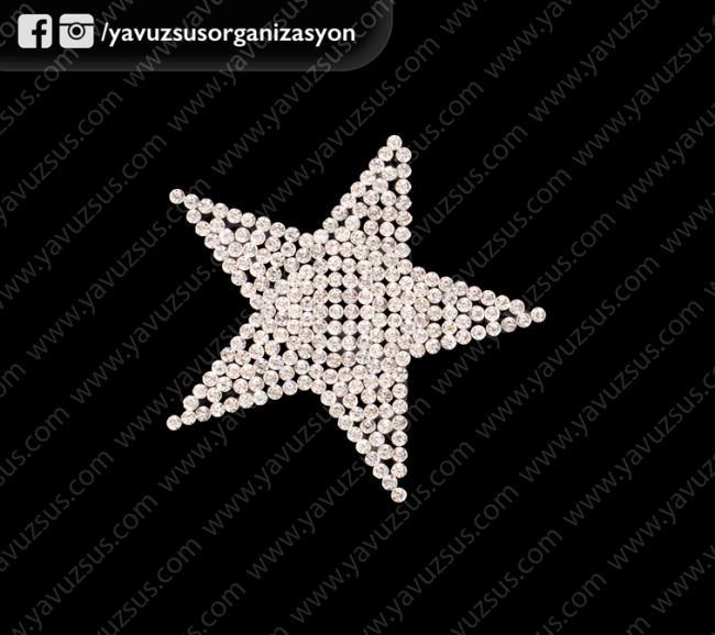 Büyük yıldız taşlı sticker 10ad
