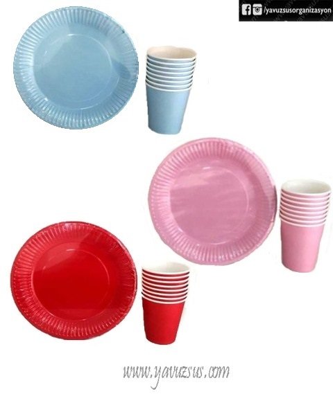 Baskısız Karton Tabak & Bardak Seti(8 li)