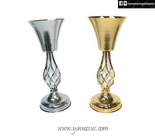 40cm Gövdesi Kıvrımlı Vazo