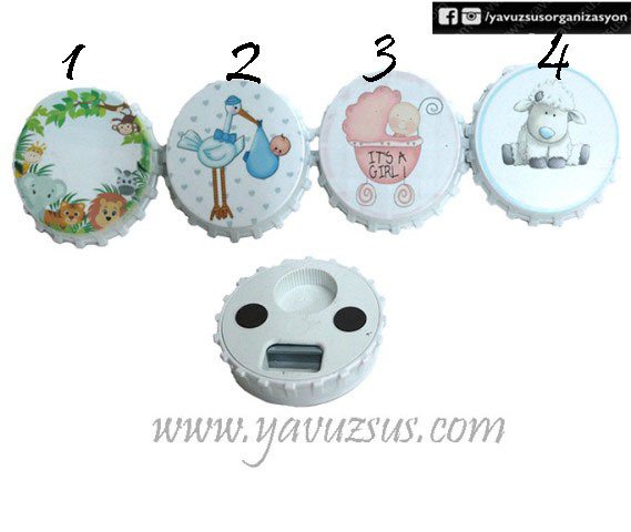 Uv Basklı KÜÇÜK Yuvarlak Mıknatıslı Açacak(6cm)