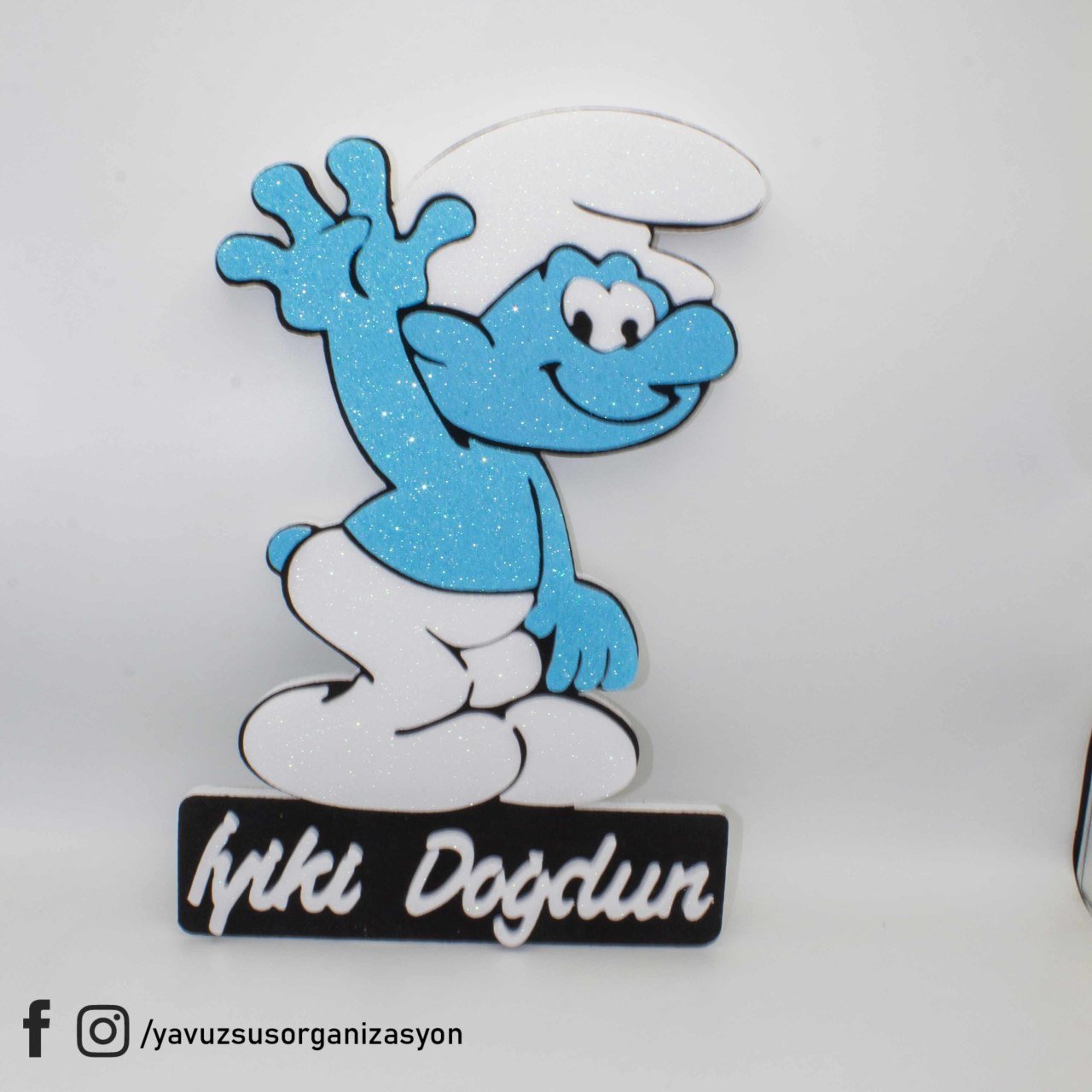 Şirin & Şirine Strafor Tam Boy Kapı Süsü (44x29)