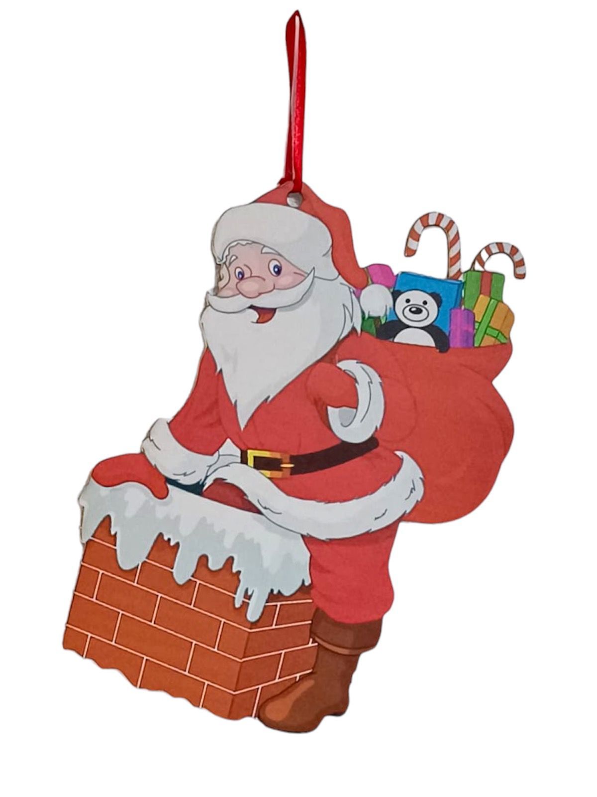 Hediye PaketliNoel Baba Ahşap Kapı Süsü(33,5*25cm)