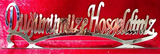 Düğünüzümüze Hoşgeldiniz Pleksi&ahşap isimlik