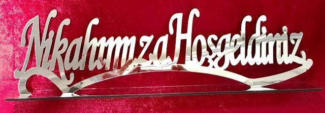 Nikahımıza Hoşgeldiniz Pleksi&ahşap isimlik