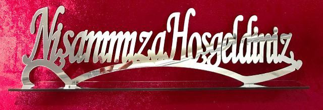 NİŞANIMIZA Hoşgeldiniz Pleksi&ahşap isimlik