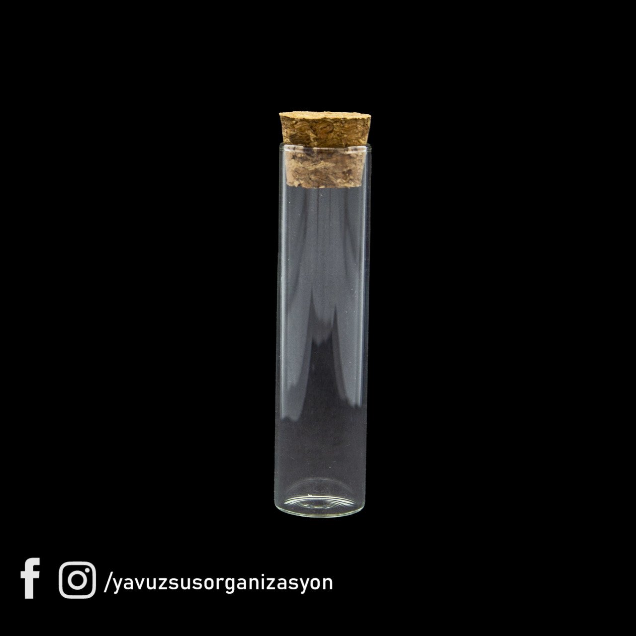 10cm Mantar Tıpa Deney Tüpü Şişesi