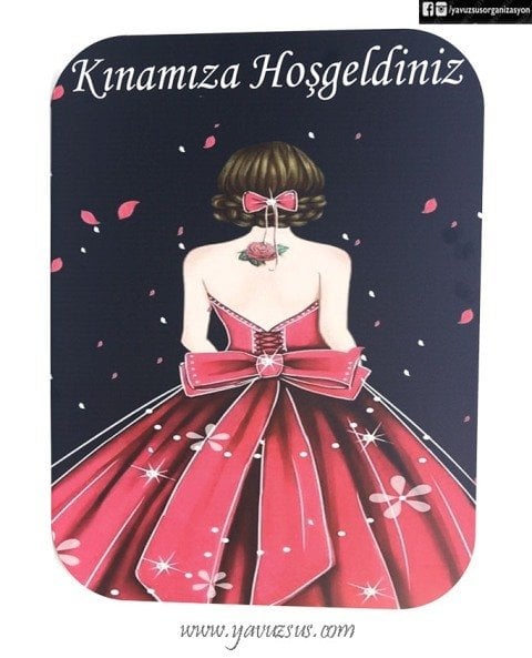 Kına Kızı Karşılama Panosu(50*70cm)