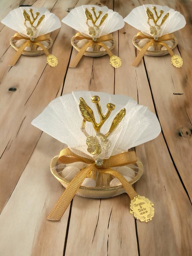 Metal Çiçek Desenli Hediyelik(20 adet)