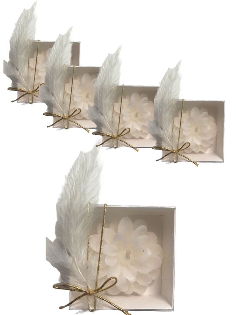 Kutu İçerisinde Nilüfer&Lotus Mum Hediyelik(20ad)