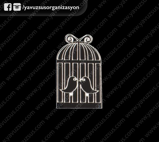 aynalı kuş kafesi sticker (25 ad)