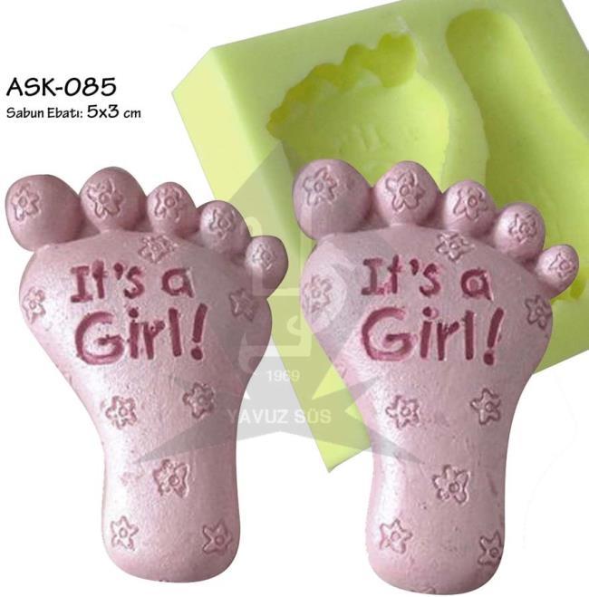 its a girl ayak izi silikon kalıbı (kld)