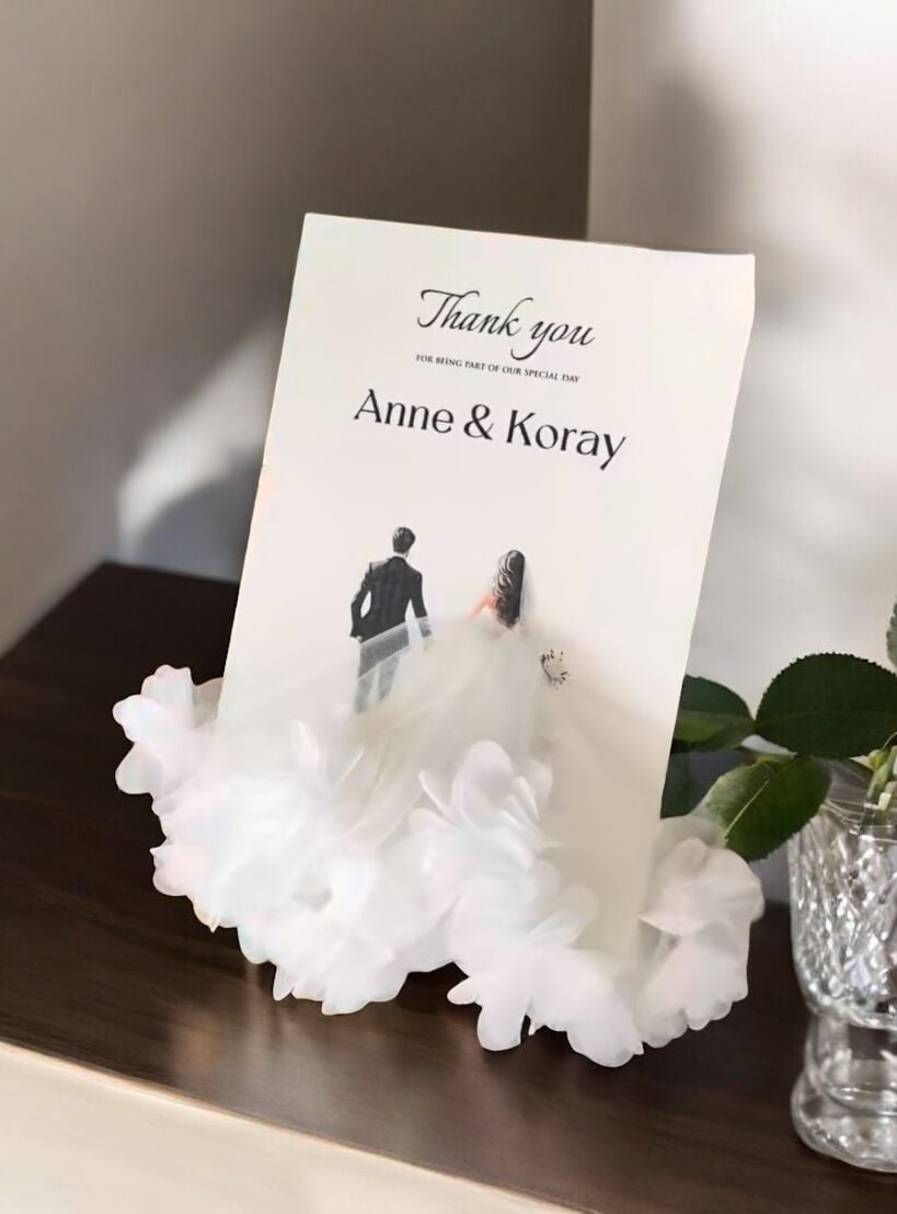 Kartlı Gelin damat & Çiçekli mendil Hediyelik(20 adet)