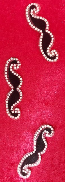 Taşlı Küçük Bıyık 5 adet(5cm*1.5cm)