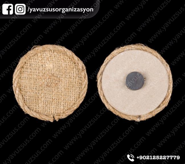 Yuvarlak mıknatıslı çuval süs (ahşap)