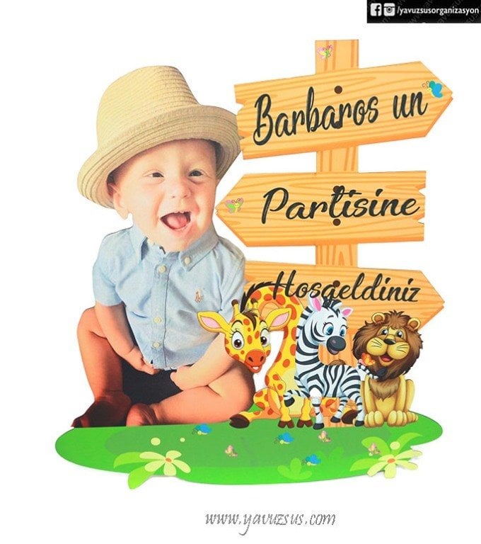 Ayaklı Kişiye Özel Safari Karşılama & Yön Panosu