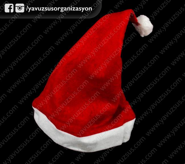 düz noel baba şapkası (12ad)