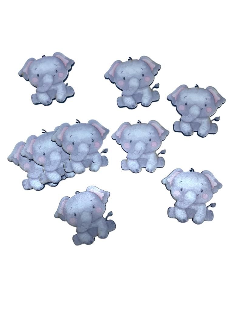 Uv Baskılı Fil Ahşap Süs(4*4cm)