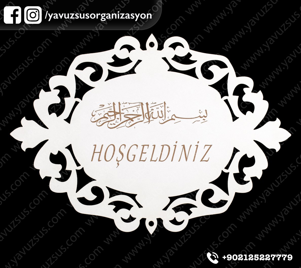 ahşap laleli çerçeve 35x25