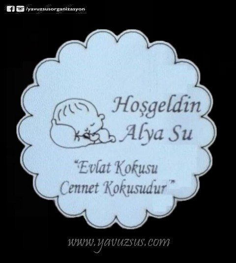 Yuvarlak bebekli isme özel ahşap süs(6cm)