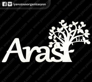 Ahşap İsme özel hayat ağacı