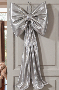 Gümüş büyük fiyonk kapı süsü(45×100cm)