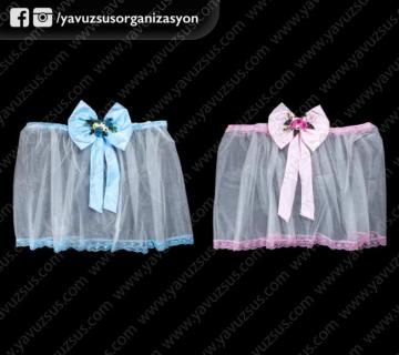 Süslü Fiyoklu beşik eteği PEMBE
