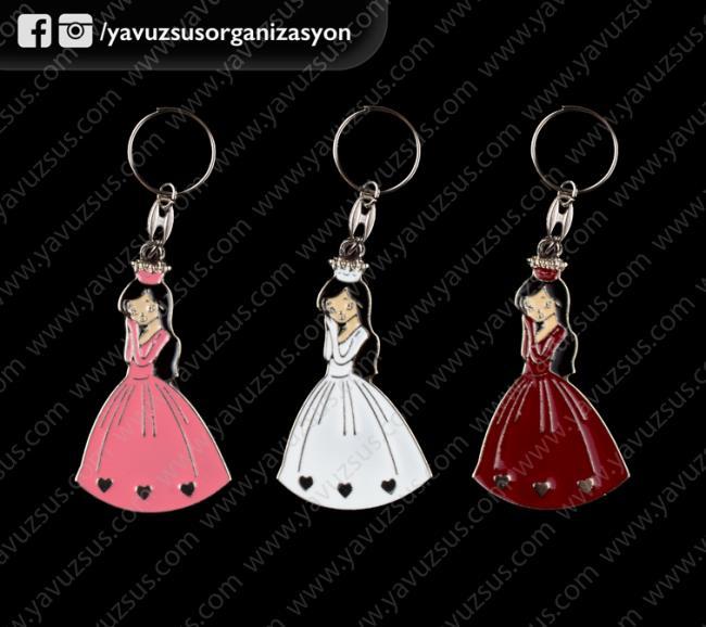 kına kzı metal anahtarlık(KLD) PEMBE