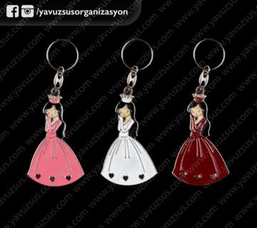 kına kzı metal anahtarlık(KLD) PEMBE