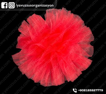 Tül ponpon büyük KIRMIZI