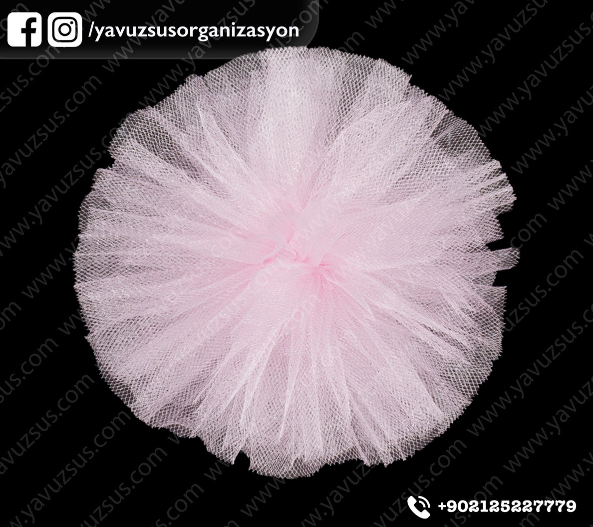Tül ponpon büyük PEMBE