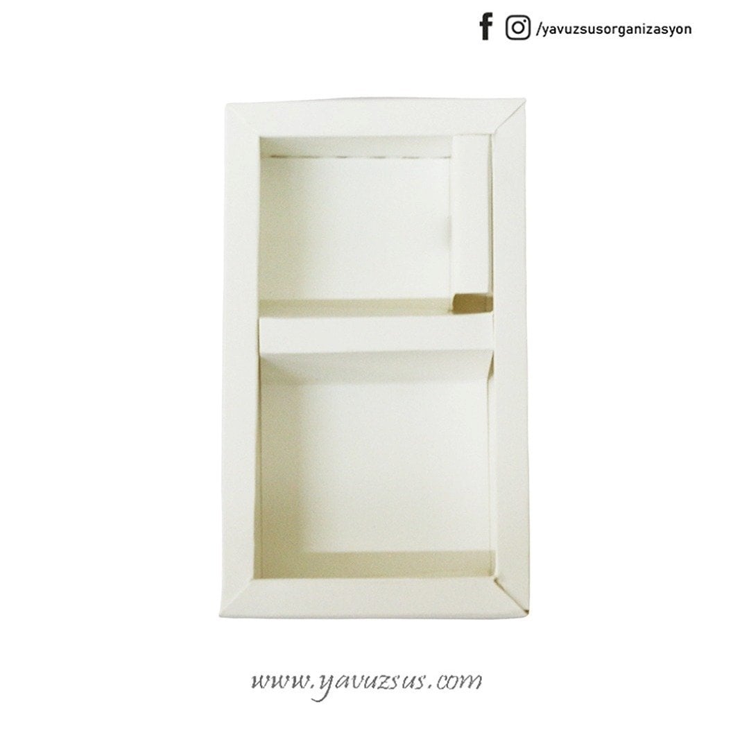 İkili Bölmeli Beyaz Kutu(1 Adet)