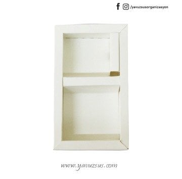 İkili Bölmeli Beyaz Kutu(1 Adet)