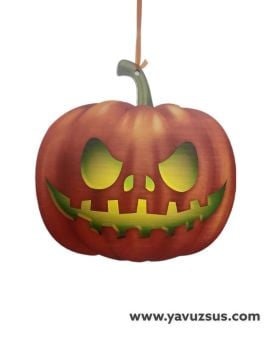 Halloween Fosfor Balkabağı Kapı Süs(Cadılar Bayr)