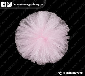 Tül ponpon küçük PEMBE