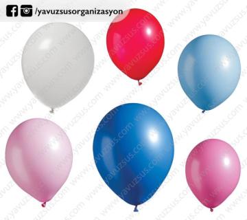 düz balon (10ad) RENKLI
