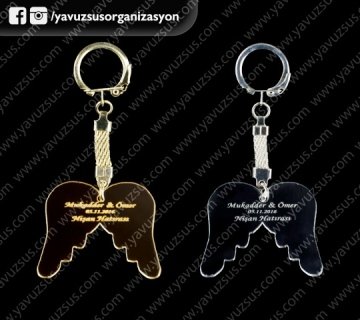 pleksi melek kanadı anahtarlık GUMUS