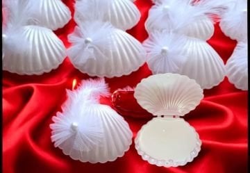 Fiyonk Detaylı Kutulu İstiridye Mum Hed.(20 adet)