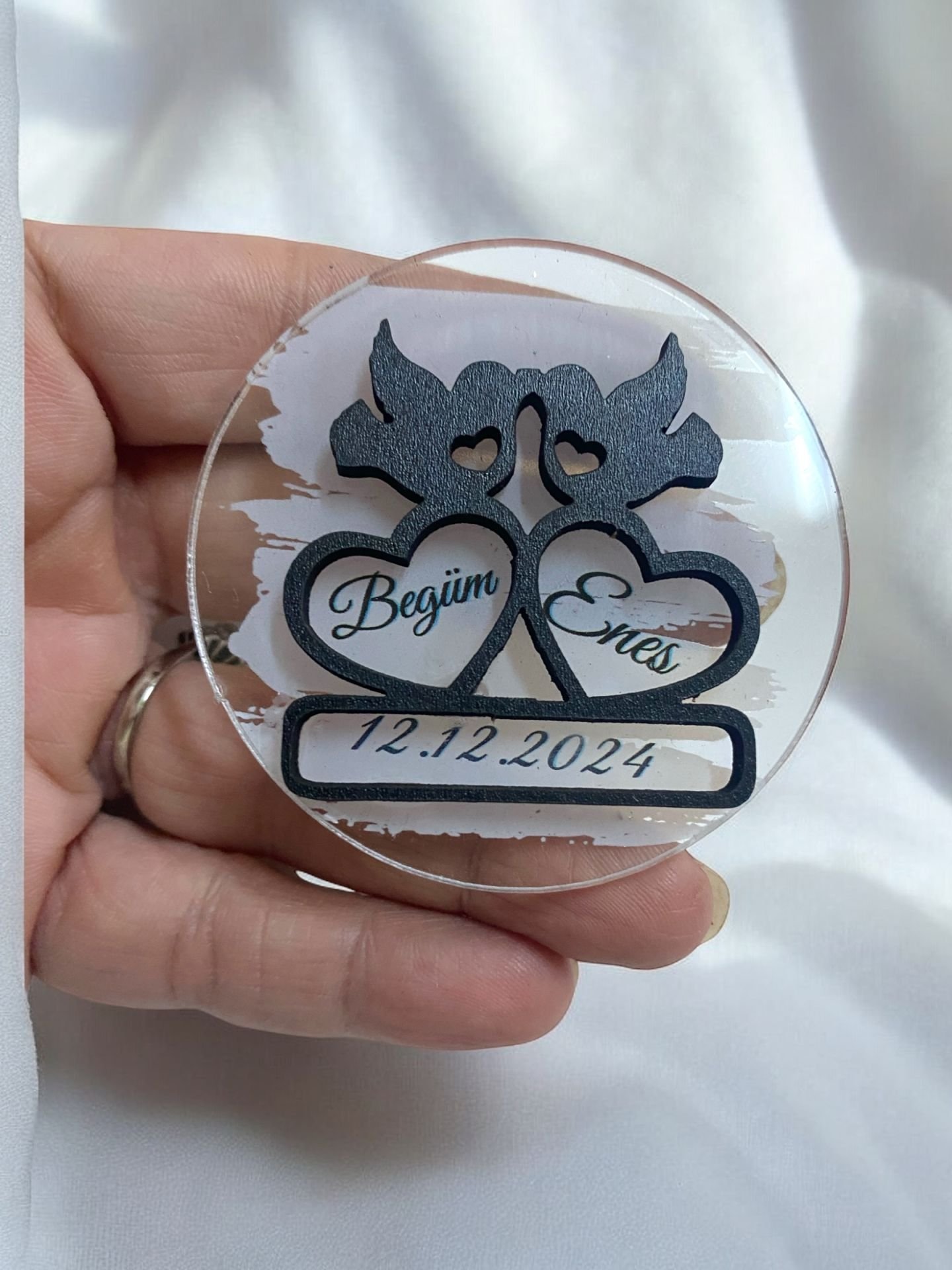 Pleksi Üzerine Güvercinli Hediyelik(20 adet)