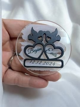 Pleksi Üzerine Güvercinli Hediyelik(20 adet)