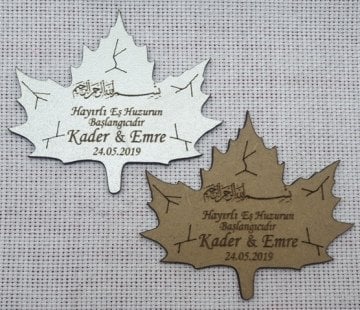 Ahşap damarlı yaprak