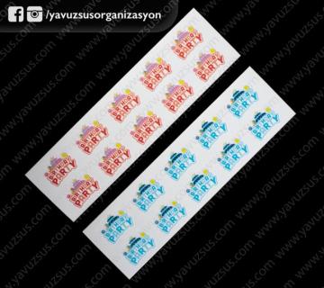birthday party yapışkanlı sticker(50ad)(KLD)