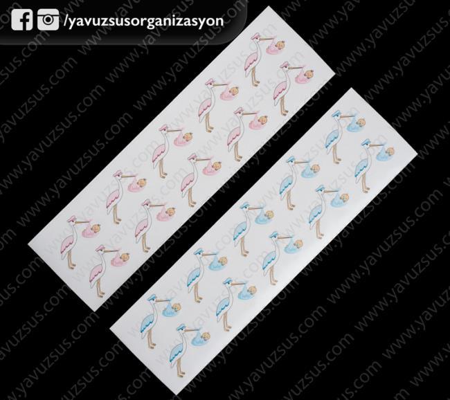 leylek yapışkanlı sticker(KLD)