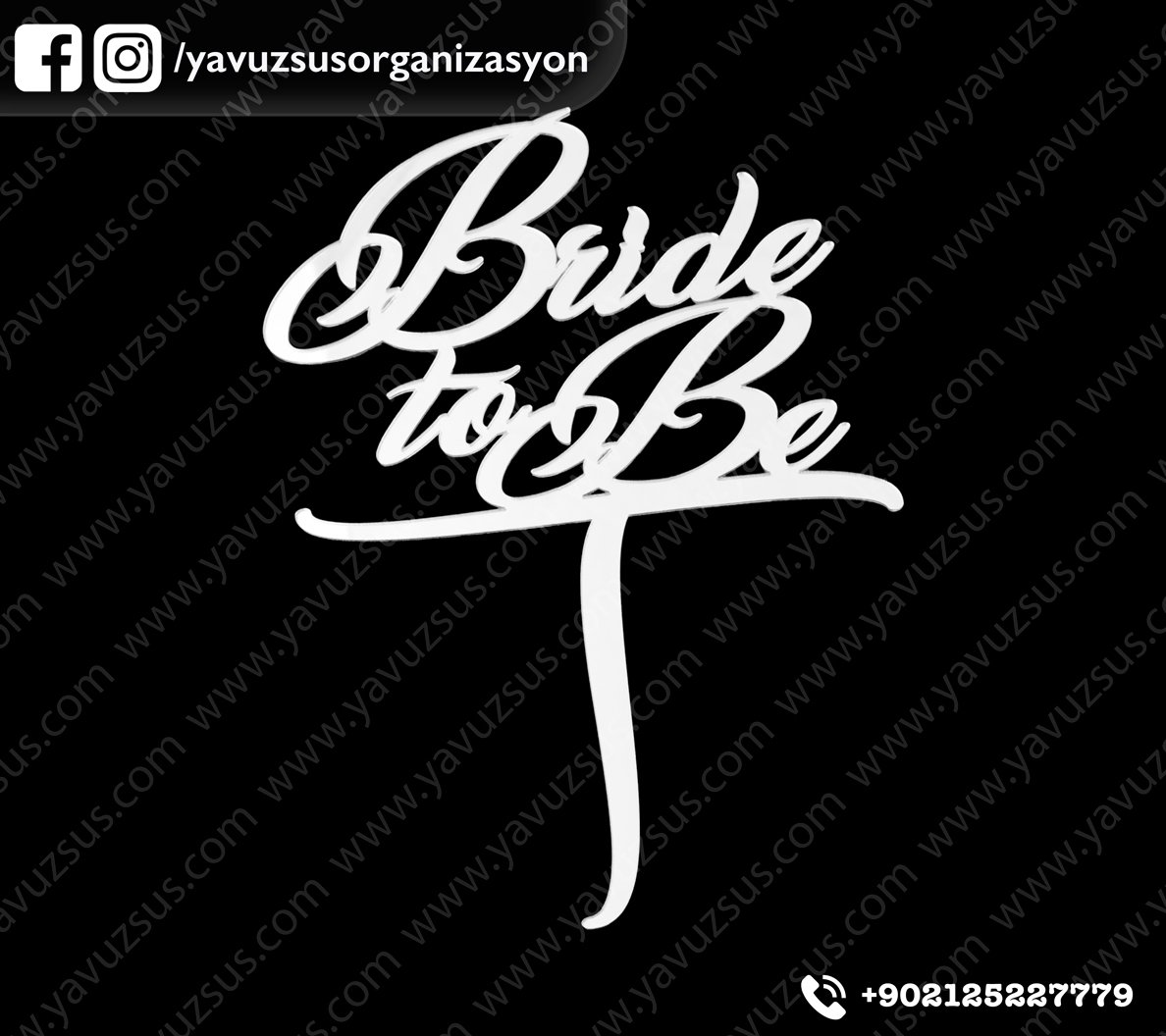 Çubuklu Bride to be pleksi(20*15) GUMUS