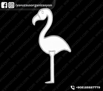 Minik pelikan pleksi (4*2cm)2mm GUMUS