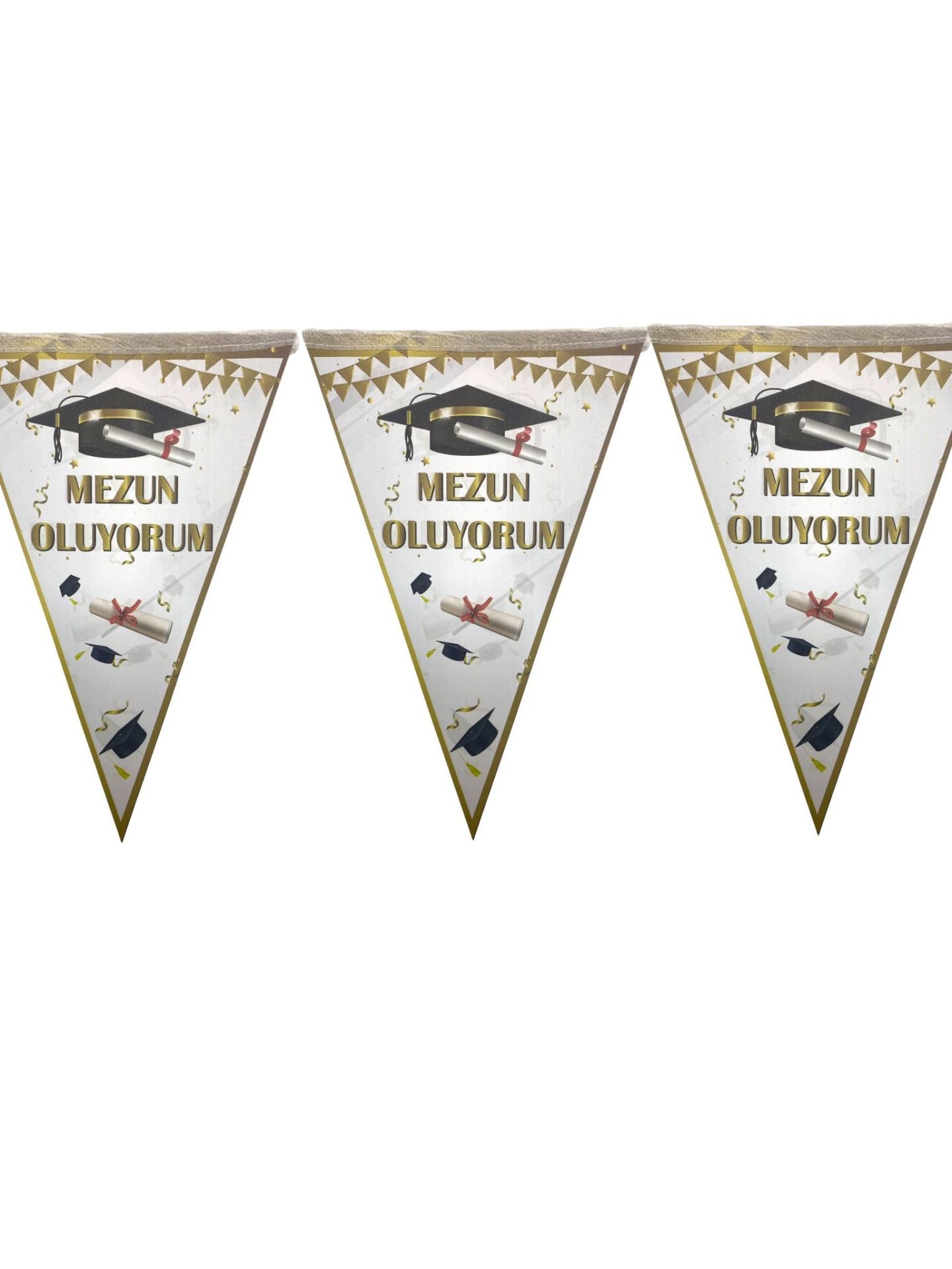 Mezun Oluyorum Üçgen Flama(Mezuniyet Süsü)