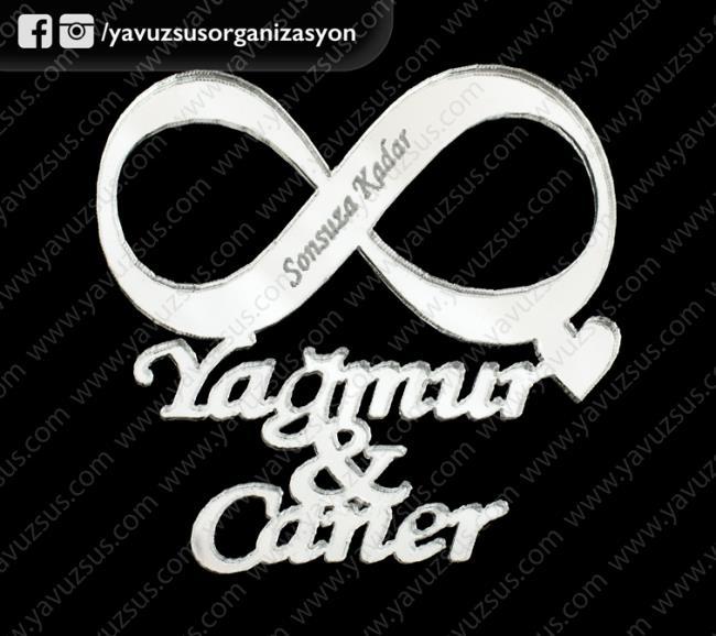 Kişiye özel sonsuzluk sembolü(6*6) GUMUS