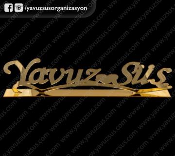 Ahşap Üzeri Pleksi Dalgalı Tabanlık( isimlik) GUMUS