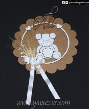 İsme Özel AYICIK Figürlü Kapı Süsü